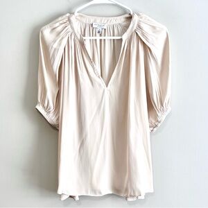 Current Air Adriana V-Neck Short Sleeve Blouse